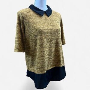 Yellow and black blouse